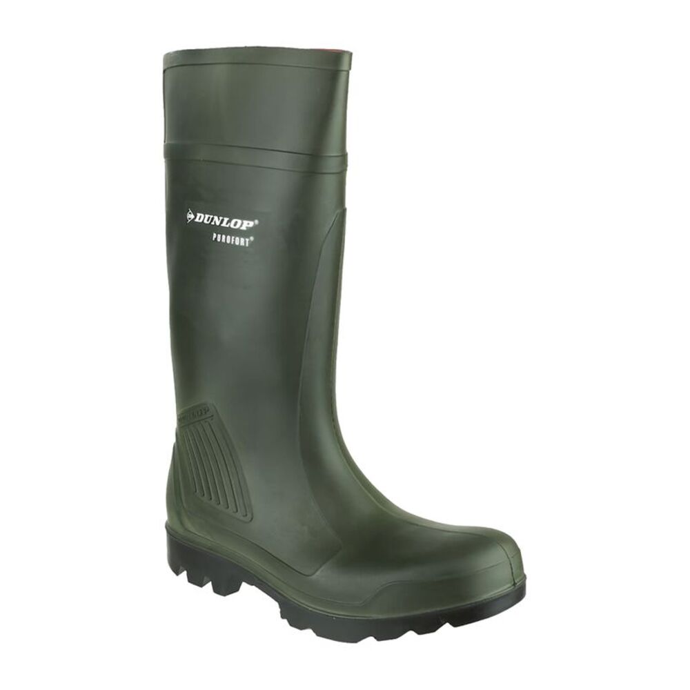 Dunlop Adults Unisex Purofort Professional Rain Boots / Green